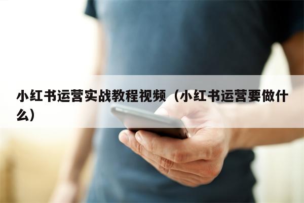 小红书运营实战教程视频（小红书运营要做什么）