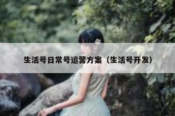 生活号日常号运营方案（生活号开发）