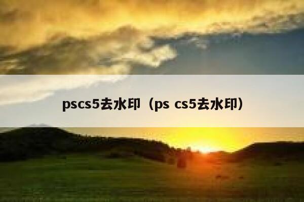 pscs5去水印（ps cs5去水印）