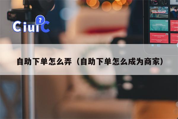 自助下单怎么弄（自助下单怎么成为商家）