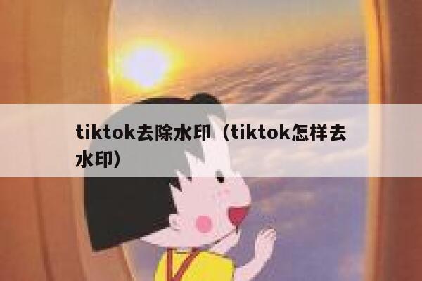 tiktok去除水印（tiktok怎样去水印）