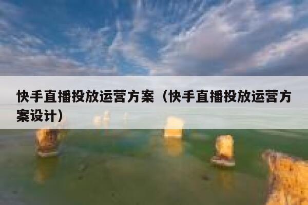 快手直播投放运营方案（快手直播投放运营方案设计）