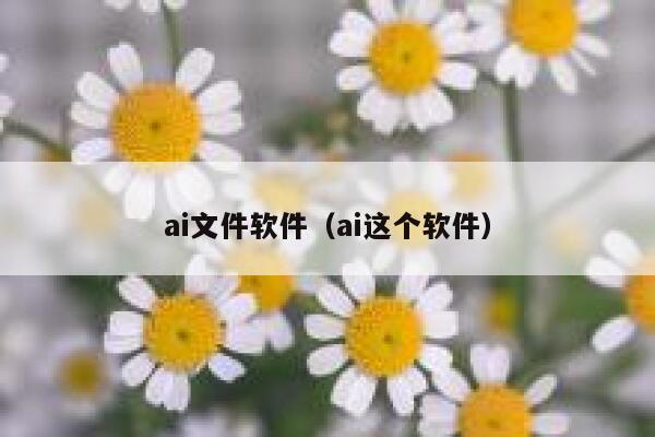 ai文件软件（ai这个软件）