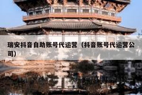 瑞安抖音自助账号代运营（抖音账号代运营公司）