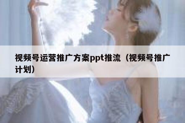 视频号运营推广方案ppt推流（视频号推广计划）