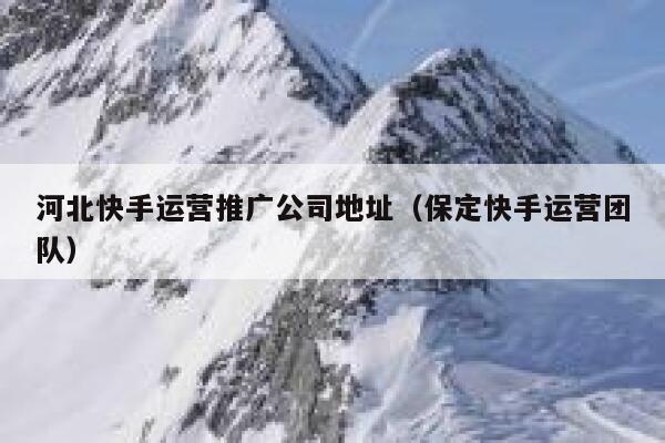 河北快手运营推广公司地址（保定快手运营团队）