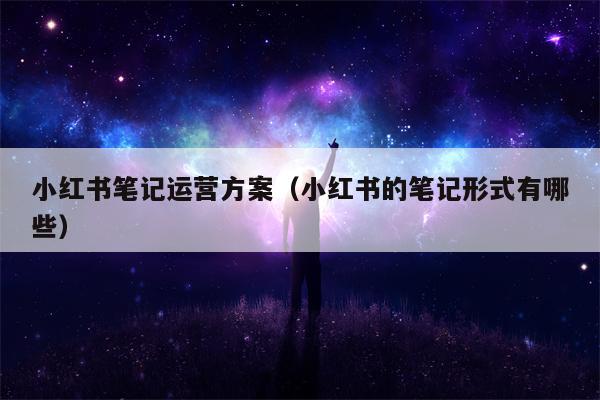 小红书笔记运营方案（小红书的笔记形式有哪些）