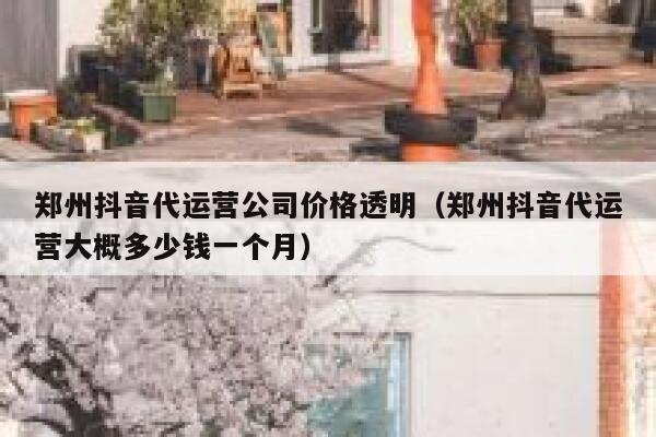 郑州抖音代运营公司价格透明（郑州抖音代运营大概多少钱一个月）