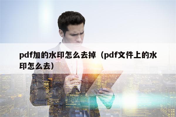 pdf加的水印怎么去掉（pdf文件上的水印怎么去）