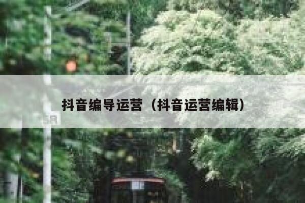 抖音编导运营（抖音运营编辑）