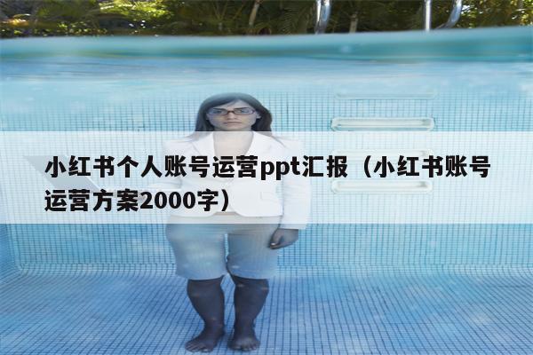 小红书个人账号运营ppt汇报（小红书账号运营方案2000字）