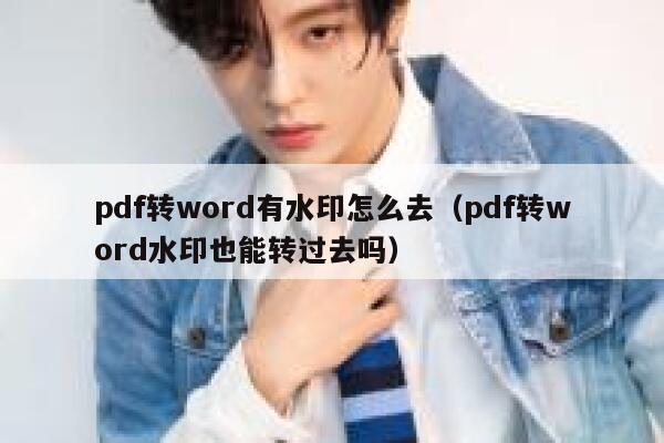 pdf转word有水印怎么去（pdf转word水印也能转过去吗）