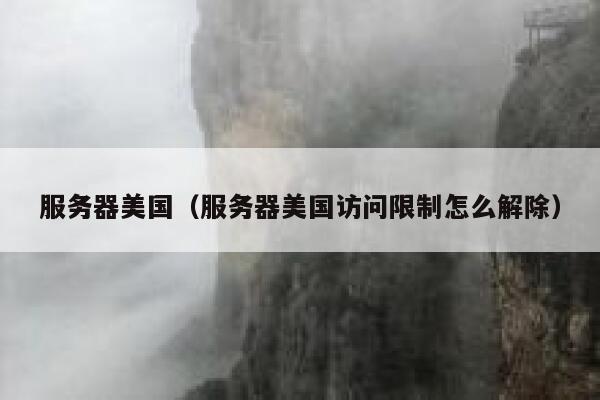 服务器美国(服务器美国访问限制怎么解除)