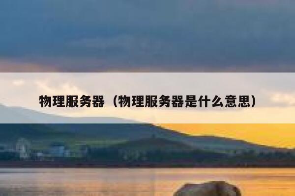 物理服务器（物理服务器是什么意思）