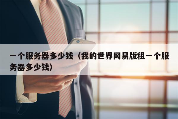 一个服务器多少钱（我的世界网易版租一个服务器多少钱）