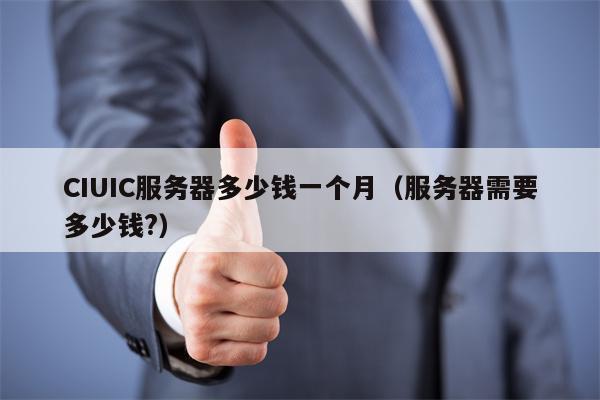 CIUIC服务器多少钱一个月（服务器需要多少钱?）