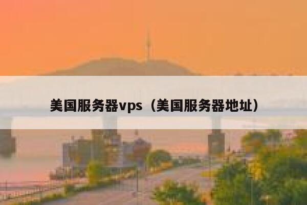 美国服务器vps（美国服务器地址）